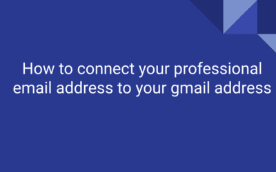 Connect professional email address to Gmail address